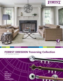 Image of Forest Drapery Hardware products such as hand drawn and motorized track systems, decorative metal and wood hardware, roller shades and Romans.